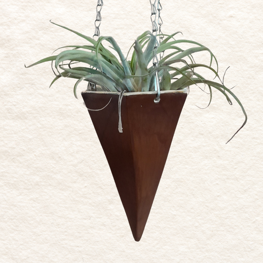 Geometric Hanging Planter (medium) in Umber