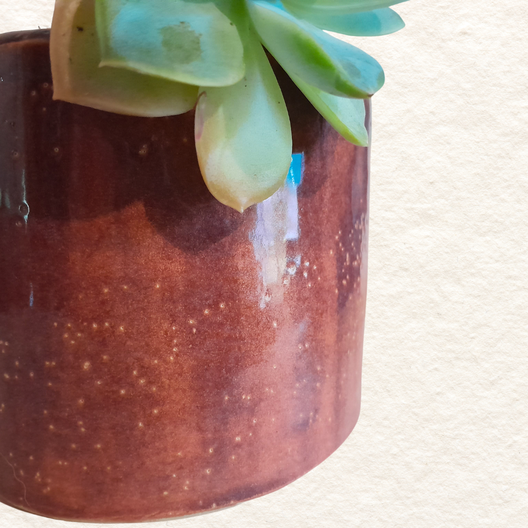 Oval Planter Set (1 medium and one small) -  in Plum